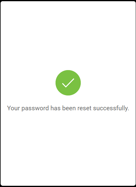 password reset successfully