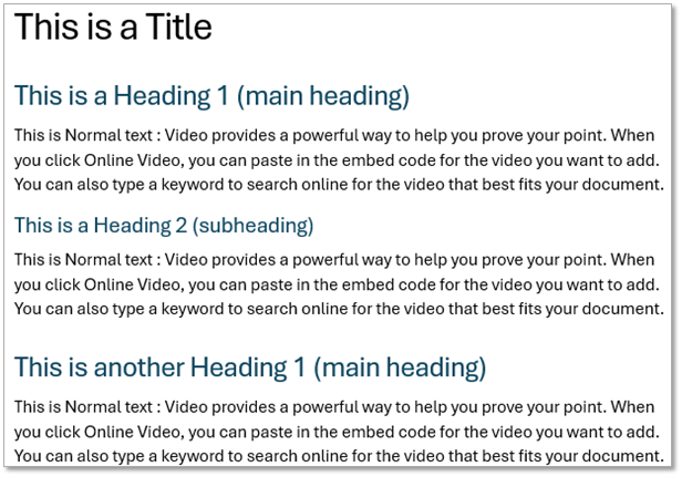 Microsoft styles examples screenshot